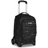 Invicta Zaino Trolley Plug Sganciabile Fantasy Black Doodle