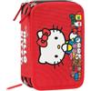 Panini Editore Astuccio Panini Hello Kitty 3 Zip Corredo Completo