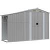vidaXL Capanno da Giardino Grigio 277x93x179 cm in Acciaio Zincato