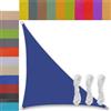 Ufamiluk tenda a vela da terrazzo triangolare esterno giardino impermeabile tende parasole da giardino esterno balcone patio feste balconi 6x6x8m Blu gioiello