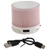 HEBEOT Altoparlante compatto con luce LED che cambia colore vivace, connessione wireless e stabile (rosa)