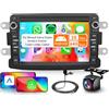 VECHTEL 2G&64G 7 Autoradio per Renault Dacia Duster Sandero Dokker Logan Lodgy Captur con Carplay Android Auto Wireless,touchscreen Bluetooth RDS/FM Radio,Wi-Fi Navi/Telecamera posteriore AHD