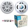 WEB KIT SET PER BOSS AUDIO SYSTEMS MR6W 2 altoparlanti marini doppio cono 6,5 16,50 cm 90 watt rms 180 watt max impermeabili bianchi, a coppia + 5 sticker omaggio