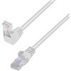 Techly Professional 363166 Cavo di Rete Patch Connettore Angolato 90° CCA Cat. 5E UTP 2m Bianco Bianco