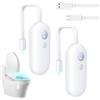 Lhdfyqt 2 luci notturne per WC, sensore di movimento, luce notturna, sensore di movimento, sensore di movimento, luce igienica, 8 gradienti, per bagno, bagno