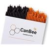 CanBee Candele di cera 50 Candele Sottili Nere e Arancioni in Cera d'Api Naturale - Trasformazione ed Energia - 16 cm x 0,5 cm - 40 Minuti Senza Fumo - Ideali per Rituali, Meditazione e Focus - CanBee