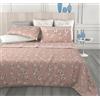Clara Home Milano Completo Letto in Puro Cotone, Morbido e Traspirante, Misure Maxi, Lenzuolo Sopra, Lenzuolo Sotto e Federe, made in Italy. (Beatrice Rosa, Matrimoniale 2 Piazze)