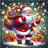 Bowetile Diamond Painting Kit Completo Babbo Natale, Pittura 5D Diamante Babbo Natale Fai da Te per Adulti , Principianti con Strass Ricamo a Punto Croce, Decorazione Casa e Pareti 30x30 cm
