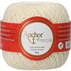 Anchor Freccia - Gomitolo di Filo da Uncinetto, 100% Cotone, Spessore 12, Cotone, 06650 Bianco., Bianco