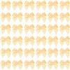 PATIKIL 1 Fiocchi Decorativi Mini 50Pz Fiocchetti per Bomboniere Mini Nastro di Raso per Applique Fai da Te Cucito Decorazione per Matrimonio Festa Oro