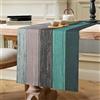 Hanrunsi Runner da tavola per primavera, moderno, per soggiorno, verde, moderno, tovagliette, colore blu, verde, grigio, per tavolo da pranzo, feste, matrimoni, lino, 40 x 140 cm, blu, runner da tavolo, verde,