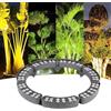 CYHTYM Luce circolare a LED per albero, faretto per esterni impermeabile IP65 per prato con palme, AC110V 220V DC24V(Warm light,7SETS 220V)