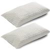 Materassi Russo Coppia di Cuscini in Fiocco di Memory Foam Anallergici - Perfetto per Cervicale - Ambientalmente ecocompatibile e Made in Italy - Migliora la qualità del Sonno