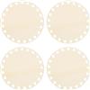 PATIKIL 10cm Diametro Fondo del Cestino in Legno, 4pz Base Rotonda in Legno per Cestino all'Uncinetto Vuota per Fai Da Te Artigianato Intreccio Cesti Creazione Forniture Decorazione Casa