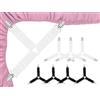 Anlising 8PCS Elastici per Lenzuola, Bretelle per Lenzuola, Cinghie per Lenzuola, Ferma Lenzuola, Lenzuola Bretelle, Attacco per Lenzuola, Clip Lenzuola, per Lenzuolo, Materasso, Asse da Stiro, Divano