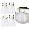 Generic Decorazioni per auto da matrimonio, 4 pezzi, fiori artificiali per maniglia della porta con fiocco in tulle e fissaggio a ventosa, kit di decorazione per auto da sposa per matrimoni, decorazione per