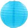 Surwin Lanterne di Carta Rotonde 8 Pezzi, Tema Blu e Bianco Lanterna DIY Decorazione di Interno ed Esterno Tinta Unita Paralumi Pieghevole, Varie Dimensioni Disponibili (40cm,Blu Neon)