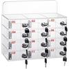 Easnuroz Contenitore per Telefoni Cellulari 12-80 Slot Cell Phone Locker Box per L'aula con Serrature E Chiavi per Porta Armadietto Mobile per Ufficio E Casa(12)