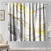 Kzzfqxb 140×229cm Tende in marmo bianco dorato, lussuose nere con motivi di nuvole dorate, 2 pannelli, da soggiorno e camera da letto, nobili linee dorate, moderno astratto