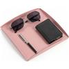 Situér Milano Svuotatasche Design Moderno 20x20cm con Bordi Curvi in Metallo Verniciato Rosa Made in Italy - Vassoio Portaoggetti Versatile, Elegante e Raffinato