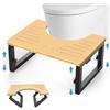 kajkey Sgabello per WC e Bagno - Sgabello da Toilette per Adulti in Legno