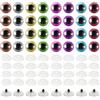 PATIKIL 30Pz Occhi Finti Sicurezza Lampeggianti da 10mm, Occhi per Occhi Sicurezza Realistici e Colorati Uncinetto per Decorare Accessori Uncinetto Artigianato, 8 Colori