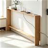 KERIVO Consolle per Divano,Mobile Dietro Divano Salvaspazio,Tavolo Consolle Stretto Da 15 cm,Caffale Portaoggetti Stretto in Legno,Con Ripiani per Soggiorno,Corridoio 100×15×69cm