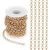 PATIKIL 16,4ft Catena Maglia Circolare, Rotolo Catena 6mm Catena Maglie per Gioielli, Bobina Maglie Metallo, Catene per Collane, Accessori, Collana, Braccialetto, Orecchino, Rame Oro