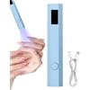 Generico Lampada a LED UV per chiodi in gel, luce UV a mano per unghie - Luce UV polacco gel portatile,2 timer, asciugacapelli ricaricabili a LED per estensione per unghie rapida, uso domestico e di viaggio