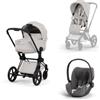 Cybex Platinum - Trio Cybex Platinum Style Priam Matt Black City Grey Cloud T