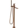GESSI Miscelatore Piantana Vasca Gessi Ventaglio 72028 con Doccetta e Deviatore Automatico - Copper Brushed PVD