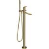 GESSI Miscelatore Piantana Vasca Gessi Ventaglio 72028 con Doccetta e Deviatore Automatico - Brass PVD