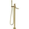 GESSI Miscelatore Piantana Vasca Gessi Ventaglio 72028 con Doccetta e Deviatore Automatico - Brass Brushed PVD