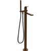 GESSI Miscelatore Piantana Vasca Gessi Ventaglio 72028 con Doccetta e Deviatore Automatico - Bronzo Scuro