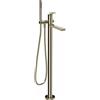 GESSI Miscelatore Piantana Vasca Gessi Ventaglio 72028 con Doccetta e Deviatore Automatico - Nickel PVD