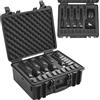 VEVOR Custodia Rigida per Pistola, Capacità 5 Pistole, Custodia con Serratura con Schiuma PU Pretagliata, Impermeabile Antipolvere, Borsa da Trasporto per Armi da Fuoco da Caccia 475 x 415 x 223 mm