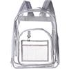 Xdyyjrasa Zaino trasparente, zaino in PVC impermeabile di capacità, borsa trasparente per viaggi scolastici e sport, nero approvato per lo stadio, grigio