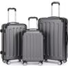 Boleedy Set di Valigie Rigide 3 Pezzi(55/66/76cm),Set Valigia Leggero in ABS Rigido con Lucchetto e Ruote a 360°,Grande Trolley per Business e Viaggio