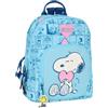 safta SNOOPY LOVE - Mini zaino per uso quotidiano, ideale per bambini di diverse età, comodo e versatile, qualità e resistenza, 25 x 13 x 30 cm, Blu chiaro, M, Casual