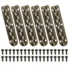 PATIKIL Cerniera a Pianoforte Piccola 2,6 x 0,6, 6pz Mini 90 Gradi Cerniere per Portagioie con Vite per Scatole di Legno Gioielli, Marrone