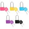Yuehuabao Lucchetti Valigie Mini, 5 Pezzi Piccolo Lucchetto Colorato a Grillo Lungo con Chiave per Borsa Armadietto Valigia Bagagli Zaino Cassetto,5 Colori (10 Chiavi)