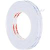 PATIKIL 5m/16.4ft Sigillatura Schiuma Nastro, 2Pz 5mm Largo 2mm Spesso Singolo Paraspifferi Gommapiuma Guarnizione Porta Striscia per Mobili per Isolamento Tubi Finestre, Bianco