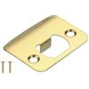 PATIKIL Piastra Chiusura Porta 2-1/4x1-3/4, Piastra Chiusura Angolare Arrotondata Labbro Esteso, Piastra Chiusura Universale per Serratura Sicurezza con Vite per Porta, Oro