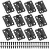 PATIKIL Cerniere a Scatto Piccole 1 Pollici, 12pz Mini Cerniera per Scatole Gioielli con Viti per Scatole Gioielli in Legno Armadietto Cassetti Porte Cancelletto, Nero