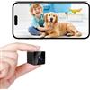 javiscam Telecamera spia Mini 4K con visione notturna e WiFi - Telecamera di sicurezza interna con rilevamento del movimento - archiviazione cloud e scheda SD / batteria integrata - Video in tempo reale per