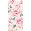 Rasch Carta da parati 201345 - Carta da parati rosa con fiori in rosa, 10,05 m x 0,53 m (lunghezza x larghezza)