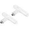 PATIKIL Acciaio Pista Spicchi Chiave 2pz Sport Scarpa Spicchi Sostituzione Strumento T Tipo Chiave Chiodo Estrattore per Pista e Campo Spicchetti Scarpe Bianco