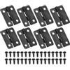 PATIKIL Cerniere Piccole 1 Pollice, 8pz Mini Cerniere per Portagioie con Vite per Gioielli, Scatole Legno, Ante, Cassetti, Cancelli, Nere