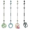 Vicloon Catenelle Per Ciuccio, 4PCS Catena Ciuccio per 18+ Mesi, Cordino Ciuccio In Silicone Senza BPA, Catenelle Porta Succhietto Per Sedie Di Sicurezza Passeggino Seggiolone, Azzurro Giallo