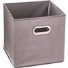 5 five simply smart 138885C Storage Box 31 x 31 cm (Chinese Light Grey), Cardboard, Polypropylene And Metal, U